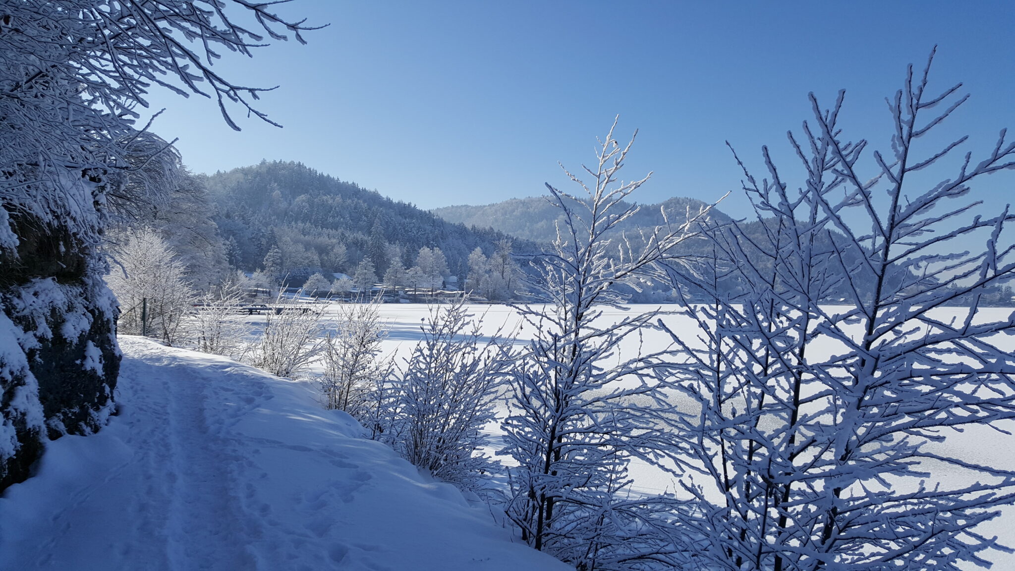 Klopeiner See im Winter